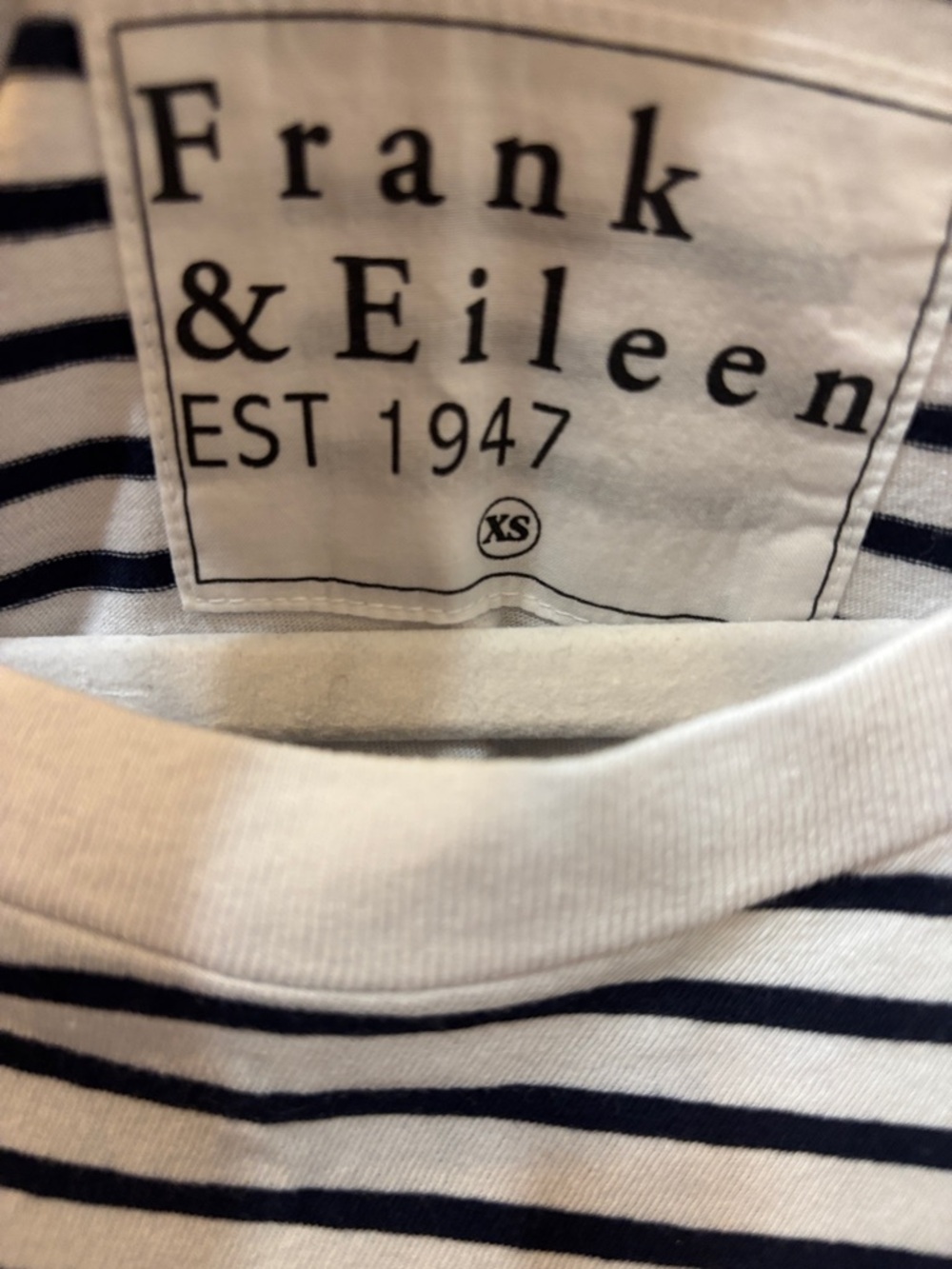 Frank & Eileen White Tee with Black Stripes - Picture 2 of 2